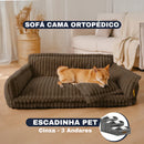 Cama Sofá Pet Ortopédico + Escadinha de Brinde